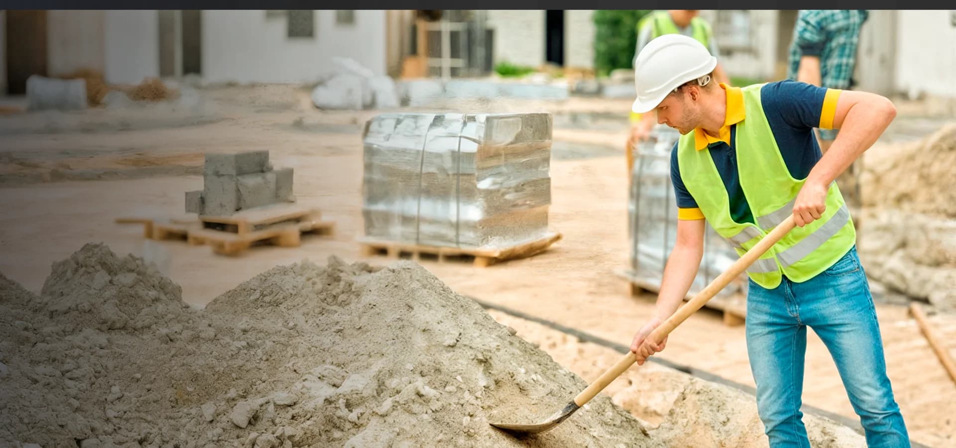 Florida Sand & Gravel construction site with heavy machinery and workers